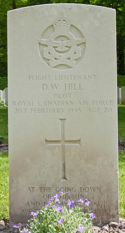 F/Lt David Walter Hill<br/><br /><br />died February 21st, 1945